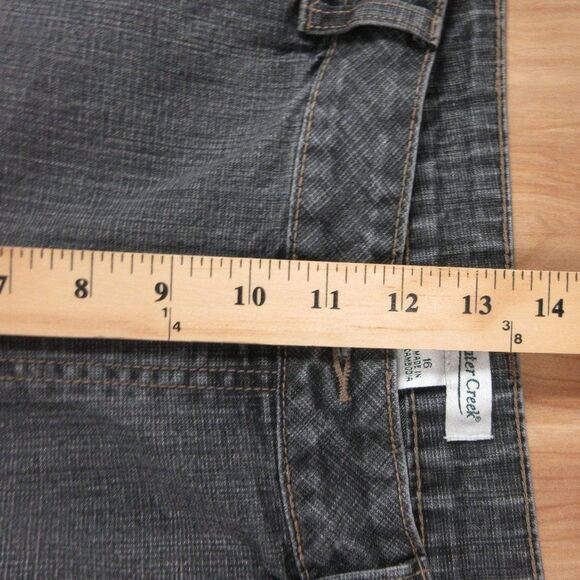 COLDWATER CREEK Natural Waist Bootcut Jeans Sz 16 Wide Leg Black Denim H17600 - Picture 12 of 16